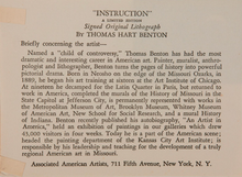 Load image into Gallery viewer, Thomas Hart Benton &#39;Instruction&#39; 1940