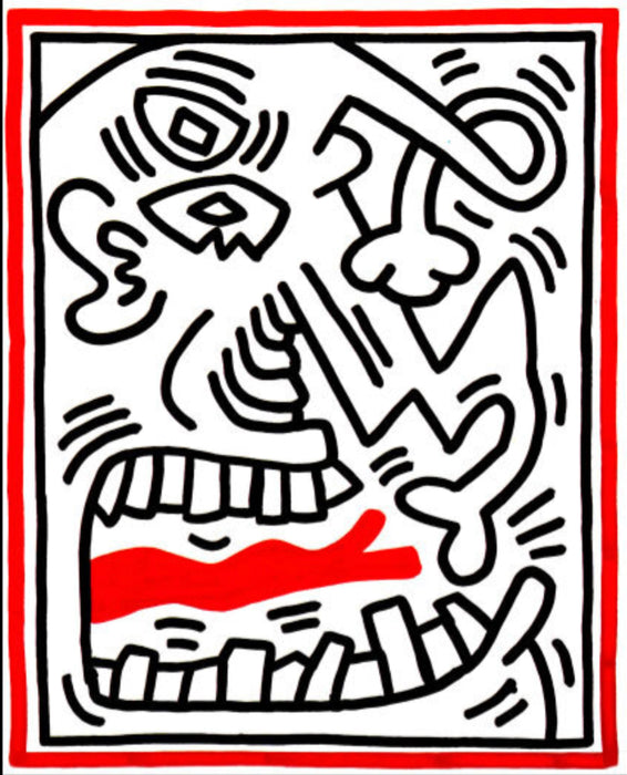 Keith Haring 'Three Lithographs (Plate 1)', 1985