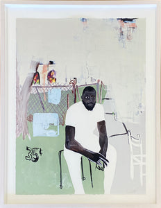 Jammie Holmes 'A Self Portrait of an Artist on Narrow Street'