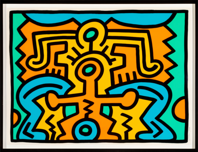 Keith Haring 'Growing' (Plate 5)
