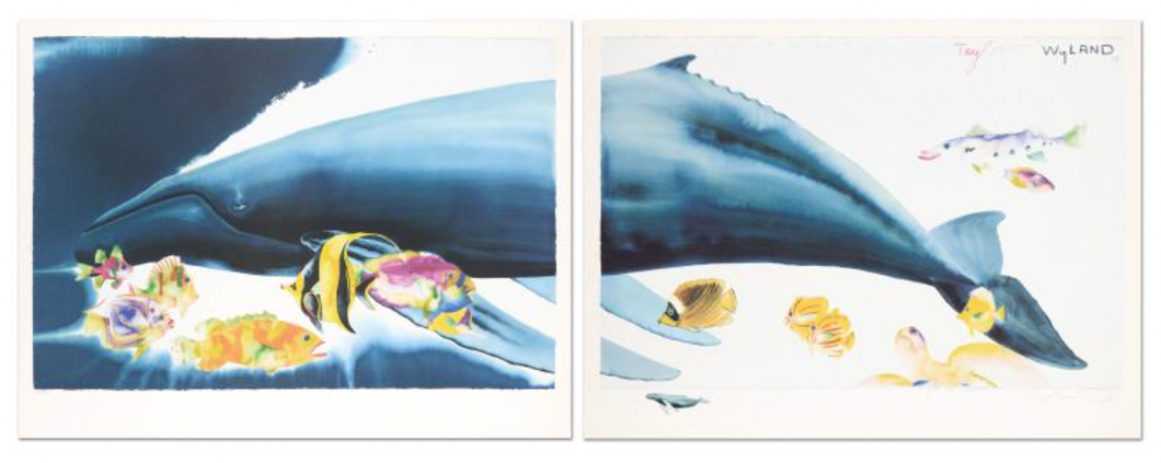 Wyland and Tracey Taylor 'I Want To Dive Into Your Ocean (Diptych)'