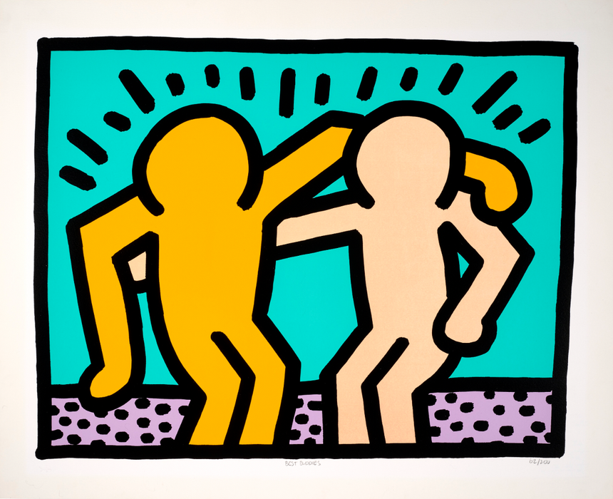 Keith Haring 'Best Buddies from the Collection of Sir Elton John' 1990