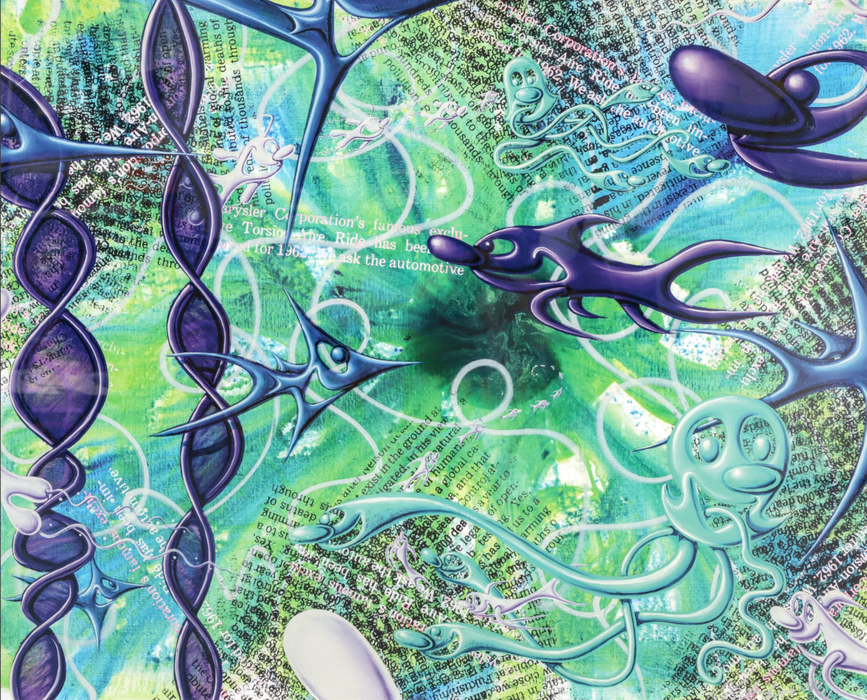 Kenny Scharf 'Kelp Us' (Unique)