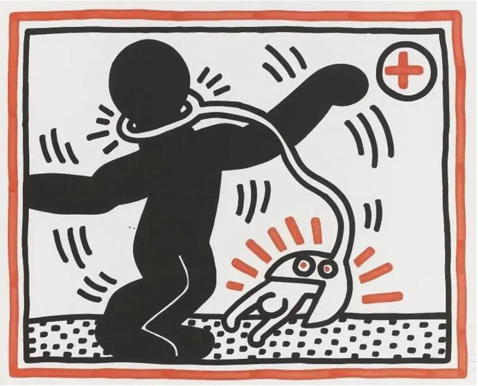 Keith Haring 'Untitled (Free South Africa): one plate, 1985'