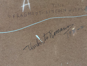 Umberto Romano 'Fragment - Lincoln Weeps'