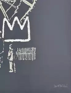 Banksy 'Banksquiat-Black' (Signed)