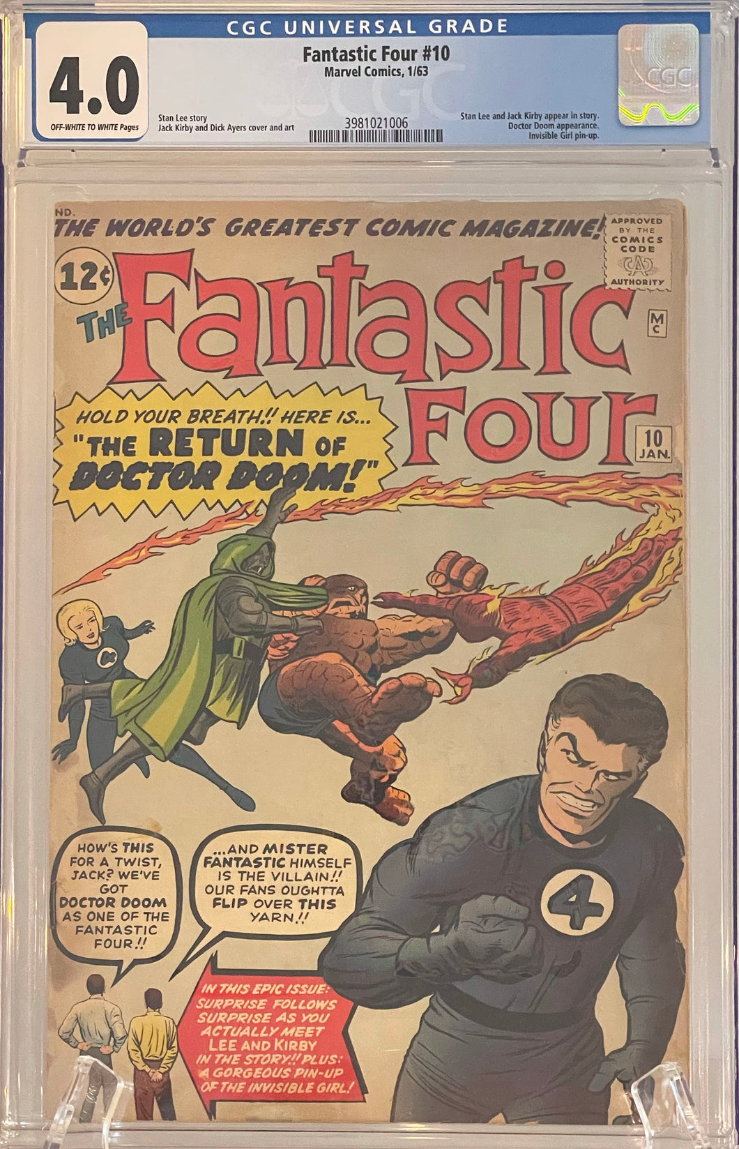 Fantastic Four #10 CGC 4.0