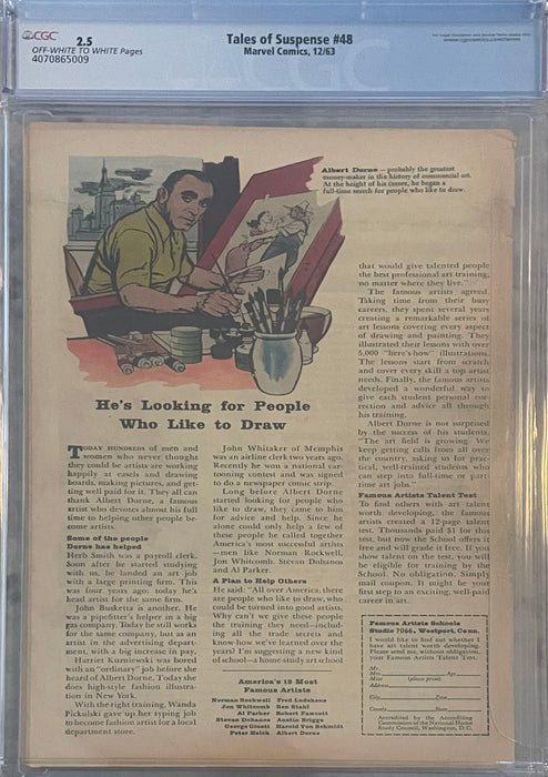 Tales of Suspense #48 2.5 CGC