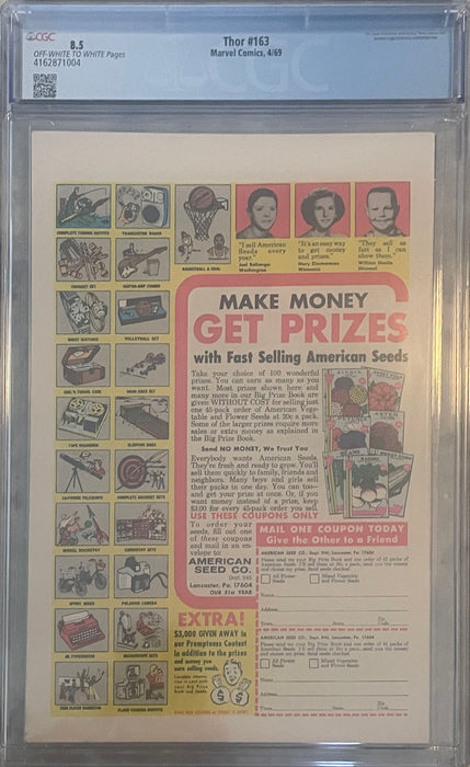 Thor #163 8.5 CGC