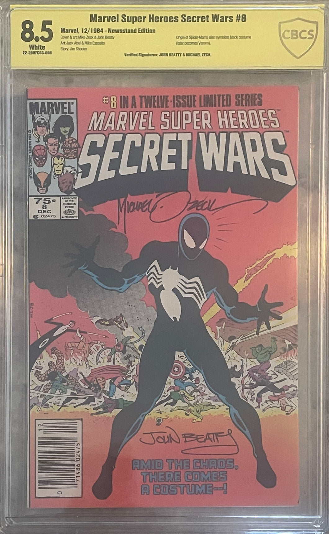 Marvel Super Heroes Secret Wars #8 8.5 CBCS (Signed)