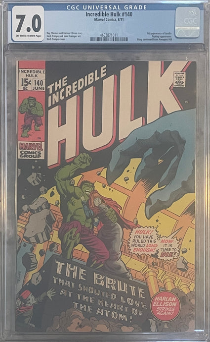 Incredible Hulk #140 7.0 CGC