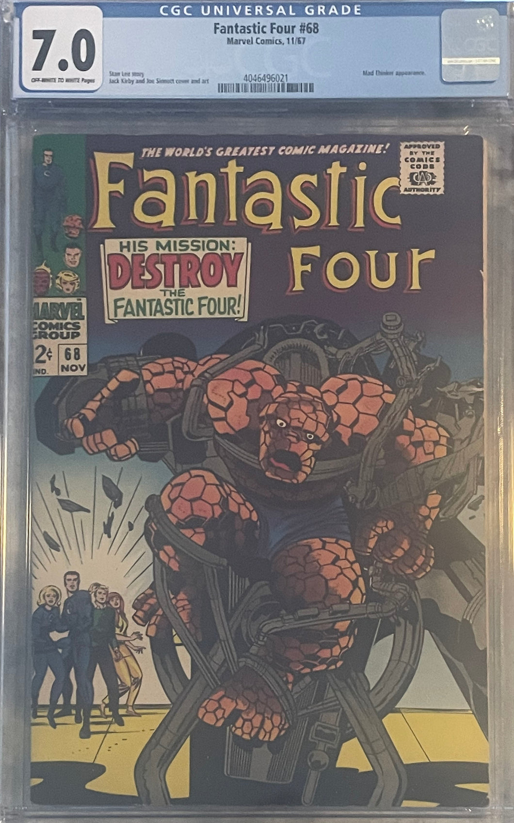 Fantastic Four #68 7.0 CGC