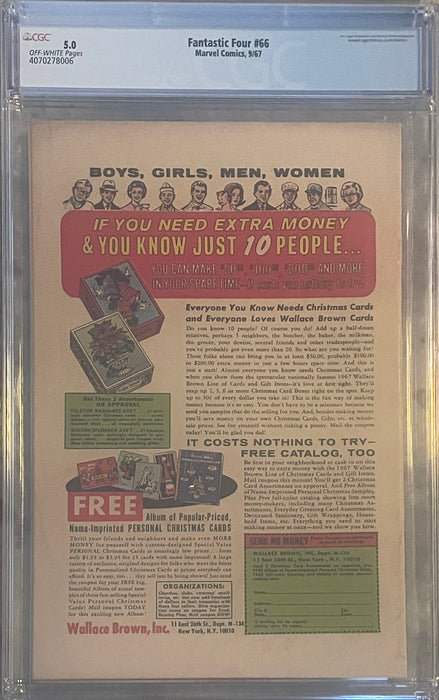 Fantastic Four #66 5.0 CGC