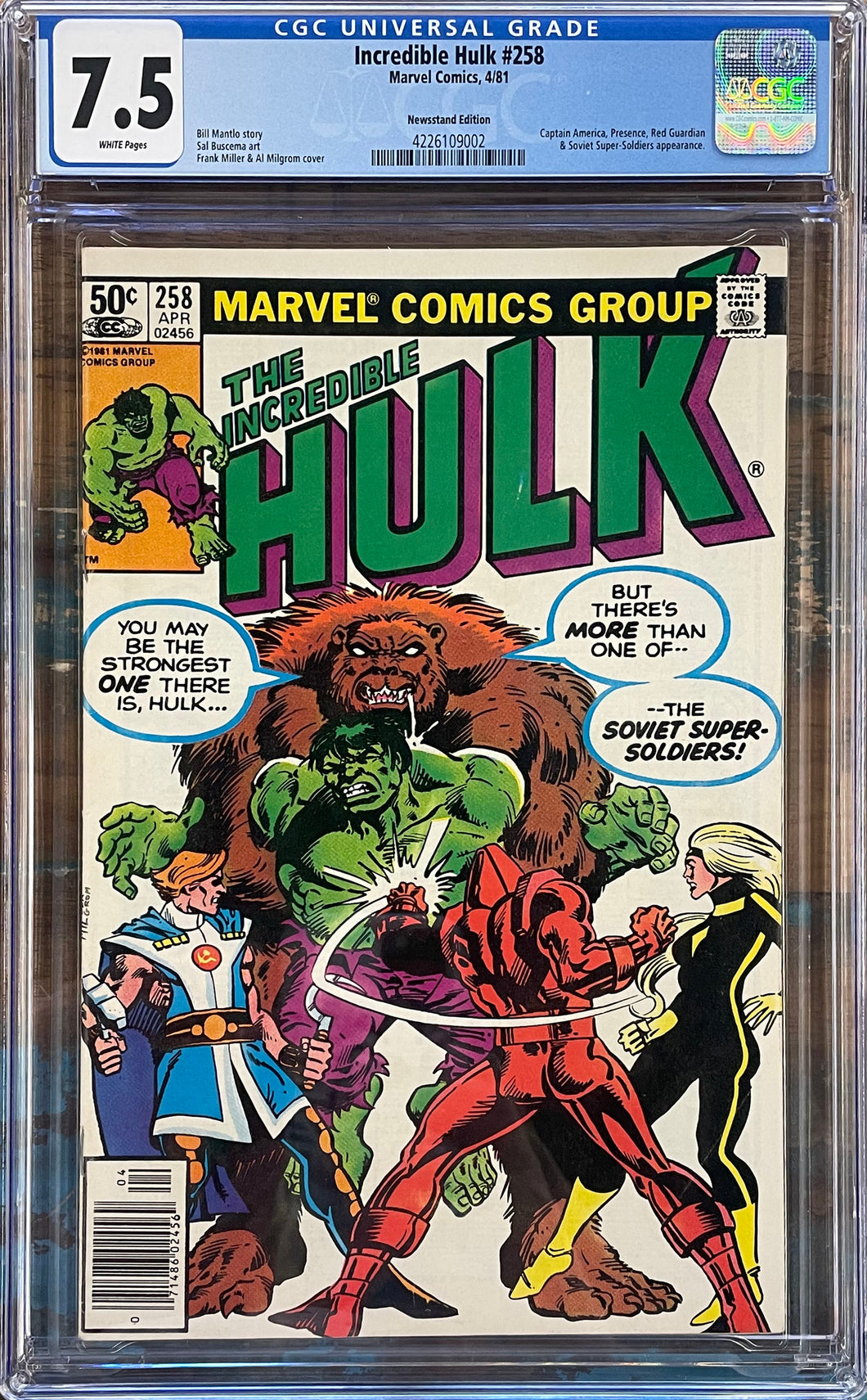 Incredible Hulk #258 7.5 CGC