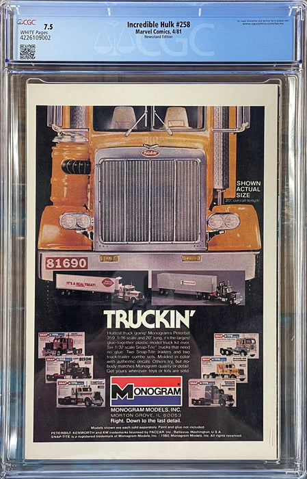 Incredible Hulk #258 7.5 CGC