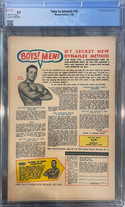 Tales to Astonish #75 CGC 4.5