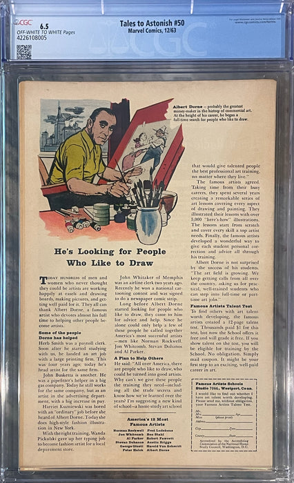 Tales to Astonish #50 CGC 6.5