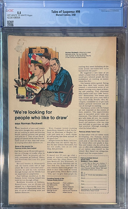 Tales of Suspense #99 CGC 5.5