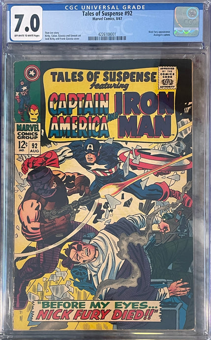 Tales of Suspense #92 CGC 7.0