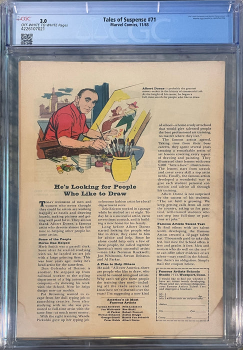 Tales of Suspense #71 CGC 3.0