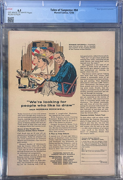 Tales of Suspense #84 CGC 6.5