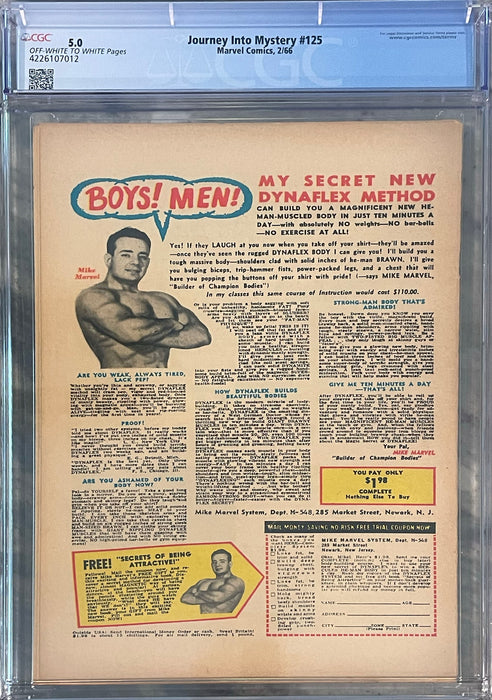 Journey Into Mystery #125 CGC 5.0