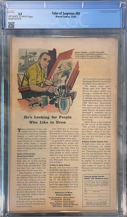 Tales of Suspense #60 CGC 3.5
