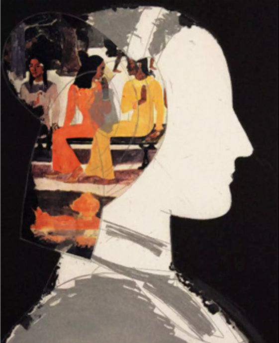 Manolo Valdes 'Chiara I with Gauguin Collage'