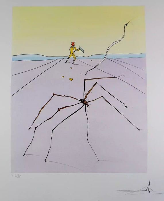 Salvador Dali 'Japanese Fairy Tales The Weaver Spider'