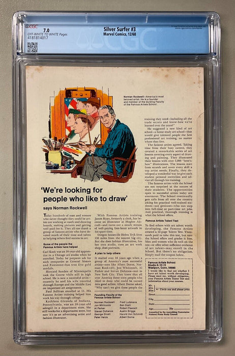 The Silver Surfer #3 7.0 CGC