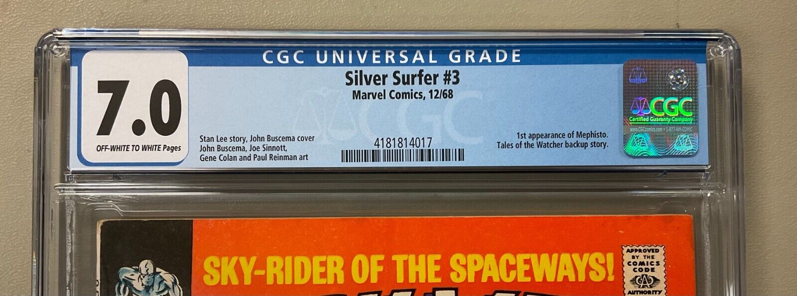 The Silver Surfer #3 7.0 CGC